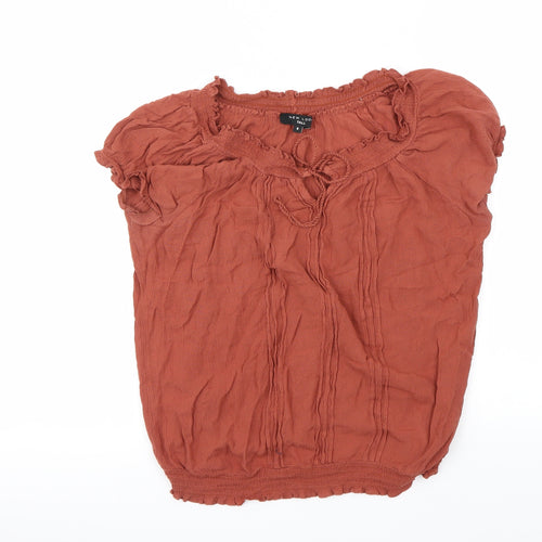 New Look Womens Brown   Basic Blouse Size 8