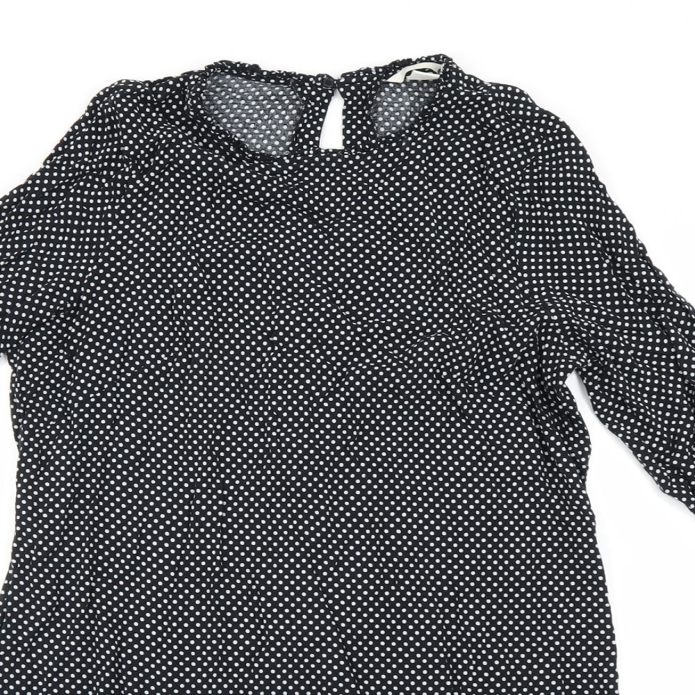 H&M Womens Black   Basic Blouse Size 14