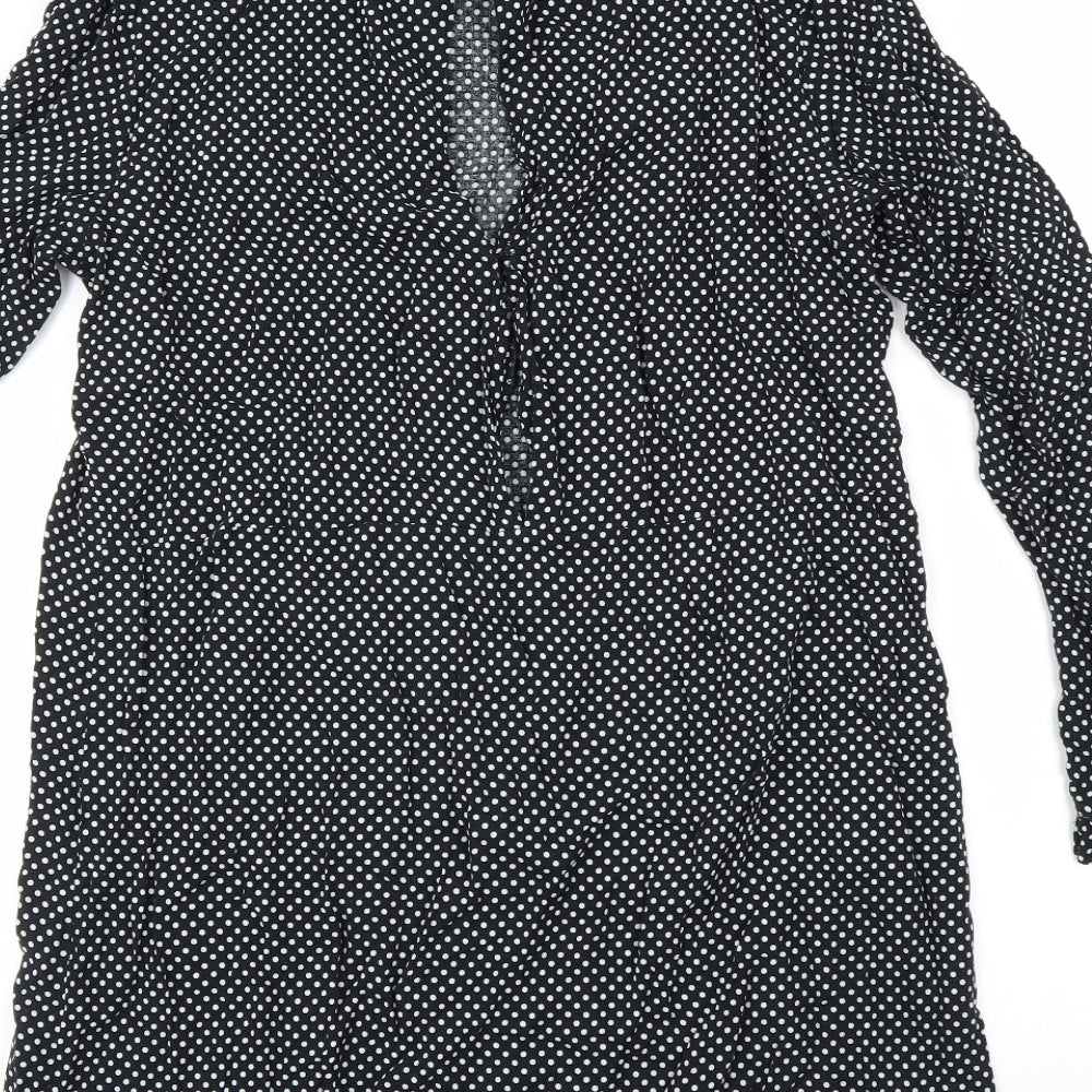 H&M Womens Black   Basic Blouse Size 14