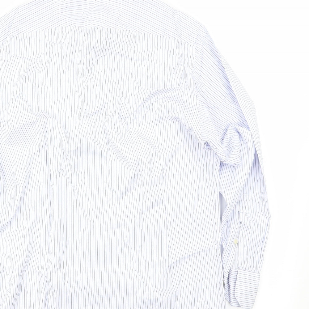 Hawes & Curtis Mens Blue Striped   Button-Up Size 34