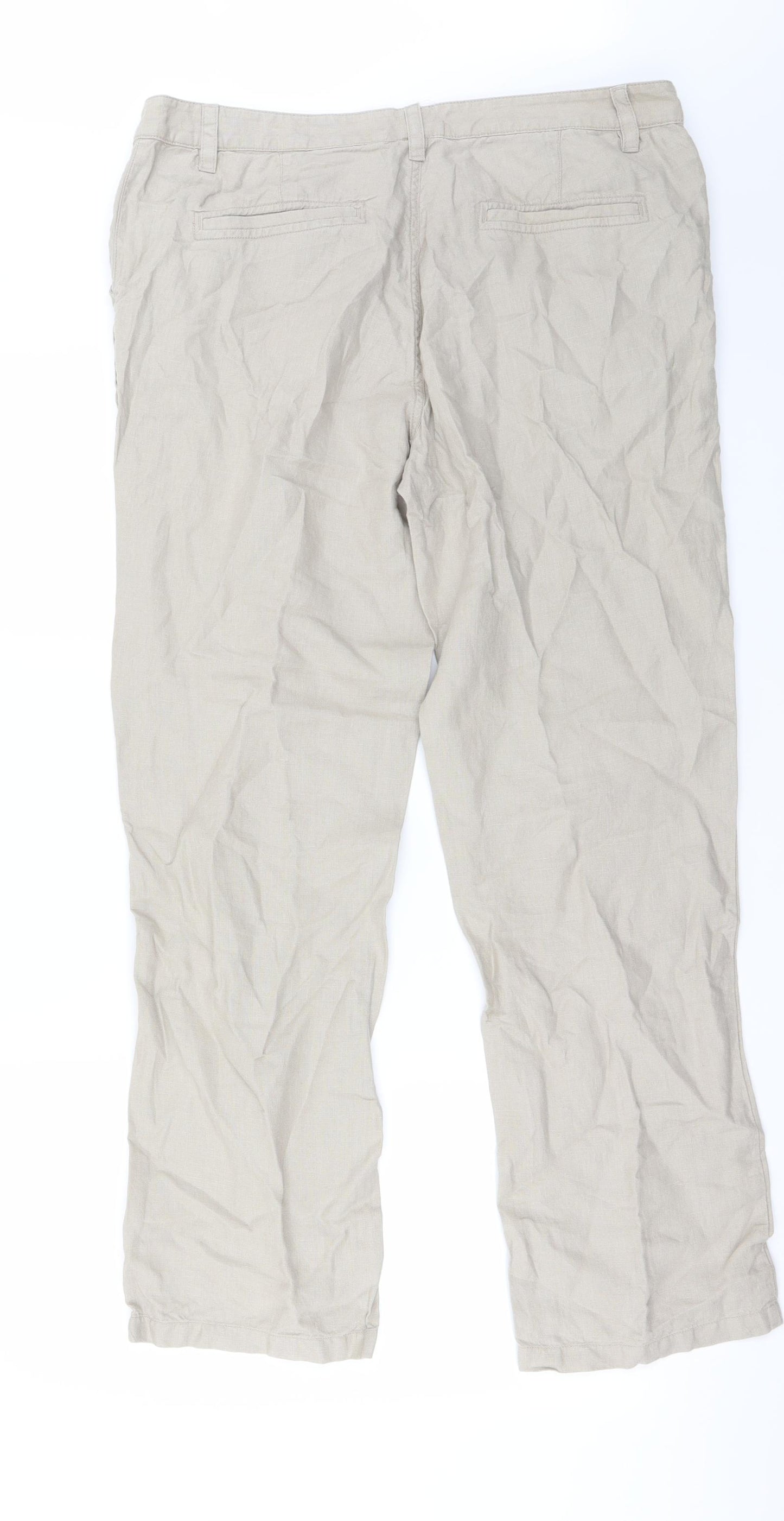 Fat Face Womens Beige   Trousers  Size 14 L27 in
