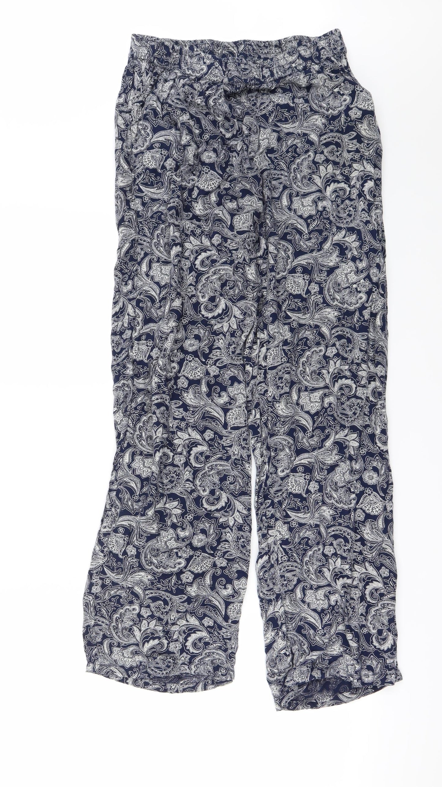 louise marnay Womens Blue Floral  Trousers  Size 12 L25 in