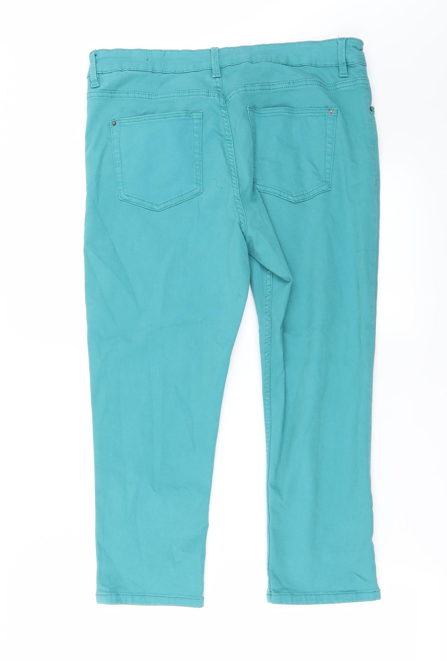 Marks and Spencer Womens Green   Trousers  Size 14 L20 in