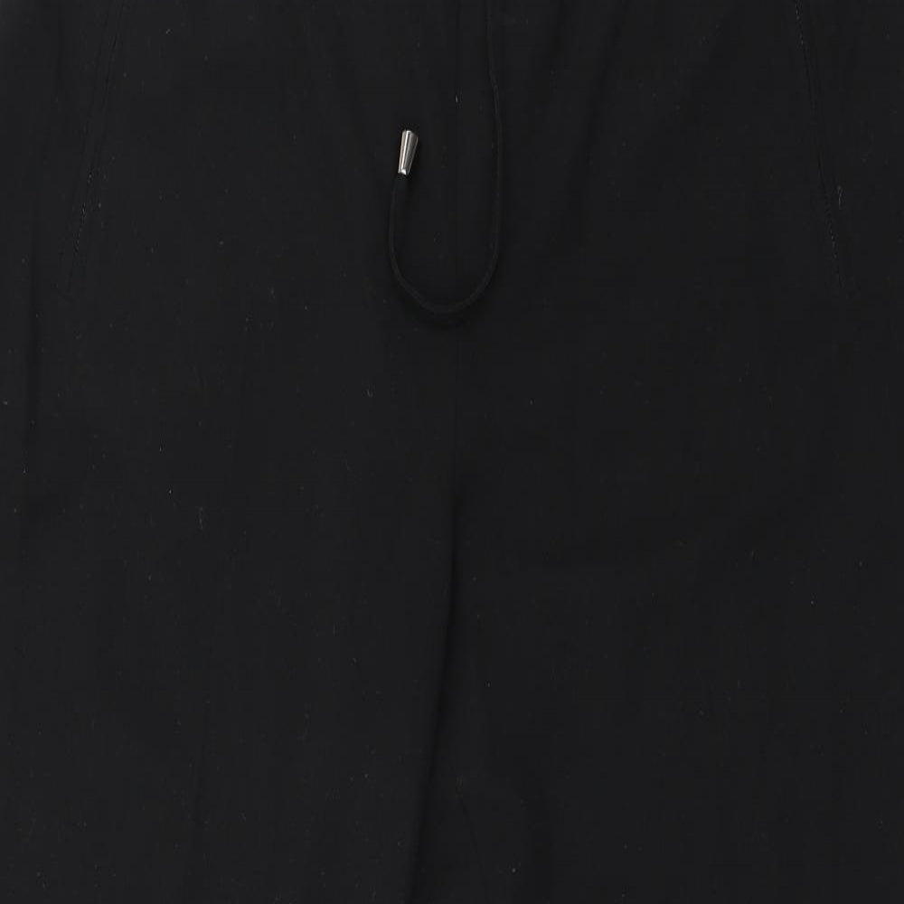 Peacocks Womens Black   Trousers  Size 14 L27 in