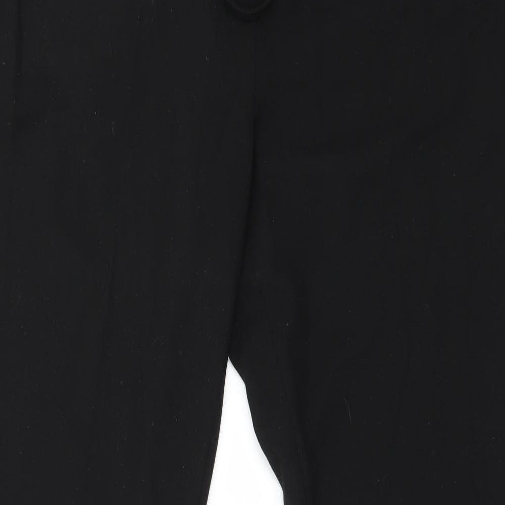 Peacocks Womens Black   Trousers  Size 14 L27 in