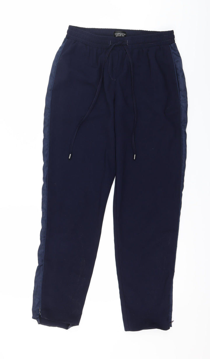 Topshop Womens Blue Trousers Size 6 L27 in