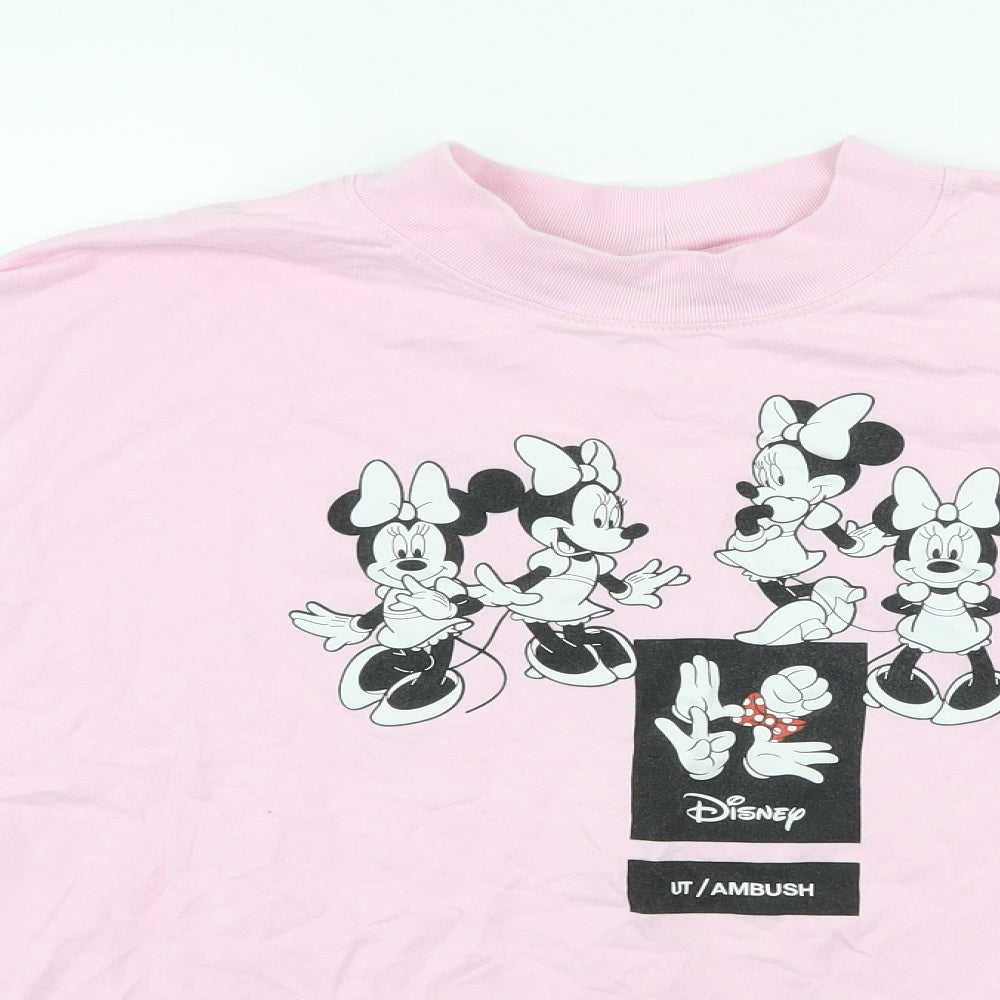Uniqlo Womens Pink  Jersey Basic T-Shirt Size S  - Minnie Mouse