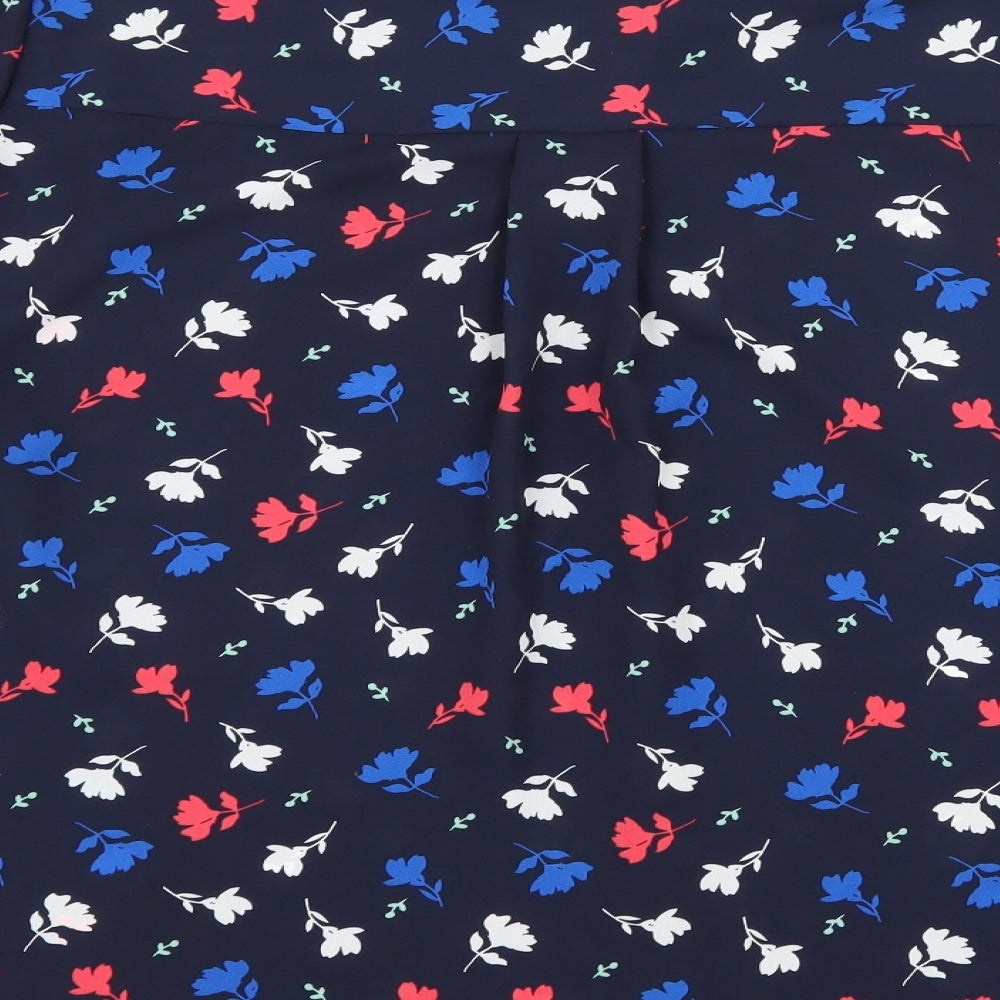 Marks and Spencer Womens Blue Floral  Basic Blouse Size 20