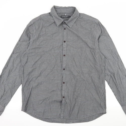 Sandstone Mens Grey Check   Button-Up Size L