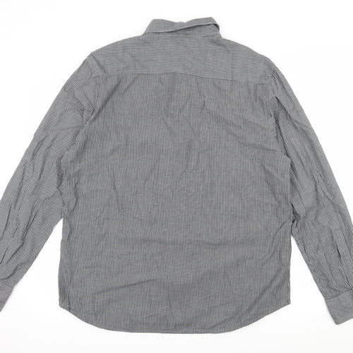 Sandstone Mens Grey Check   Button-Up Size L
