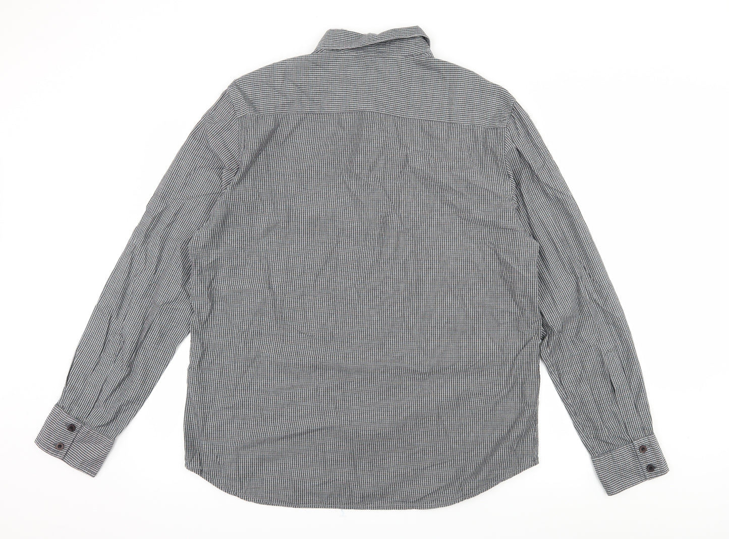 Sandstone Mens Grey Check   Button-Up Size L