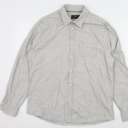 Marks and Spencer Mens Grey  Corduroy  Button-Up Size L