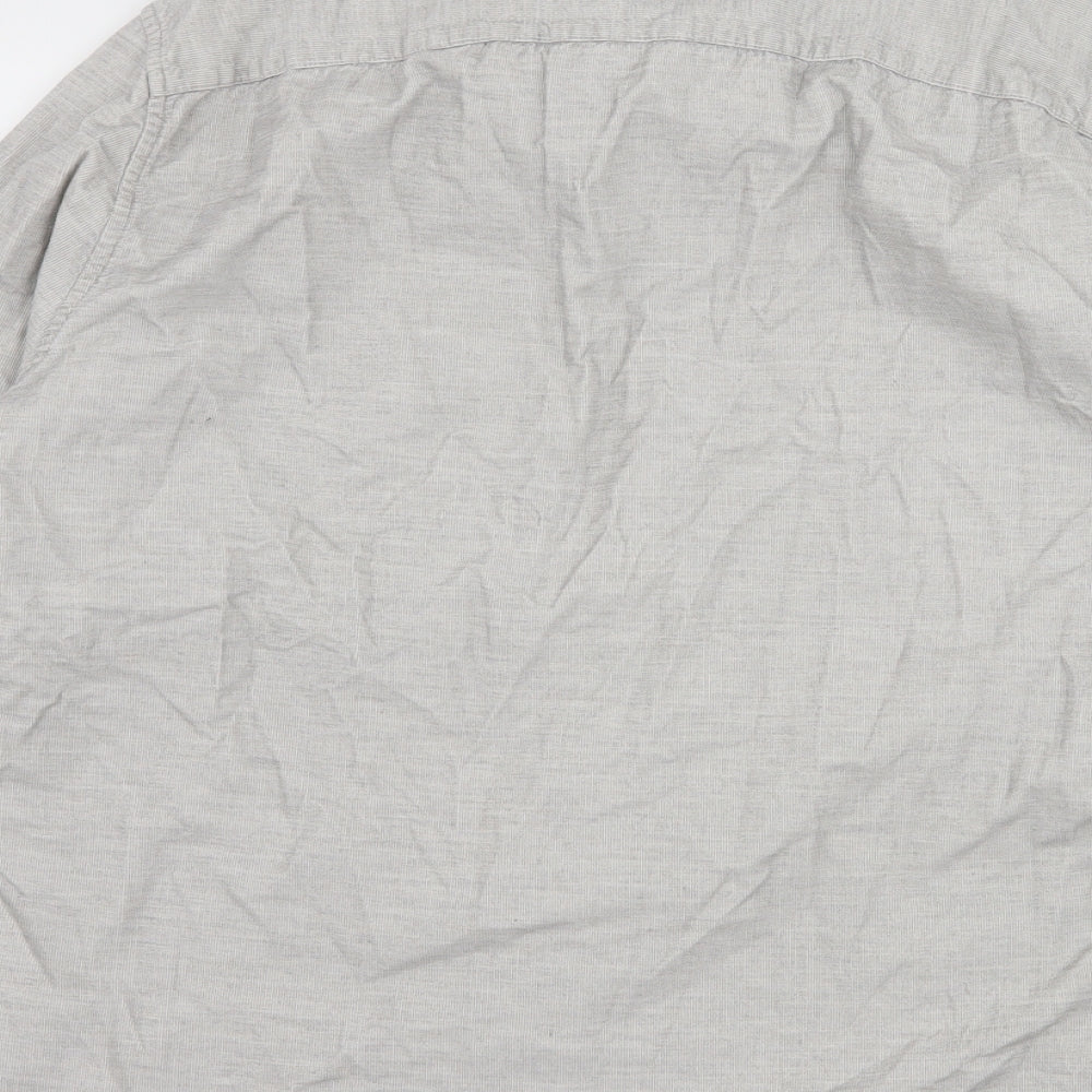 Marks and Spencer Mens Grey  Corduroy  Button-Up Size L
