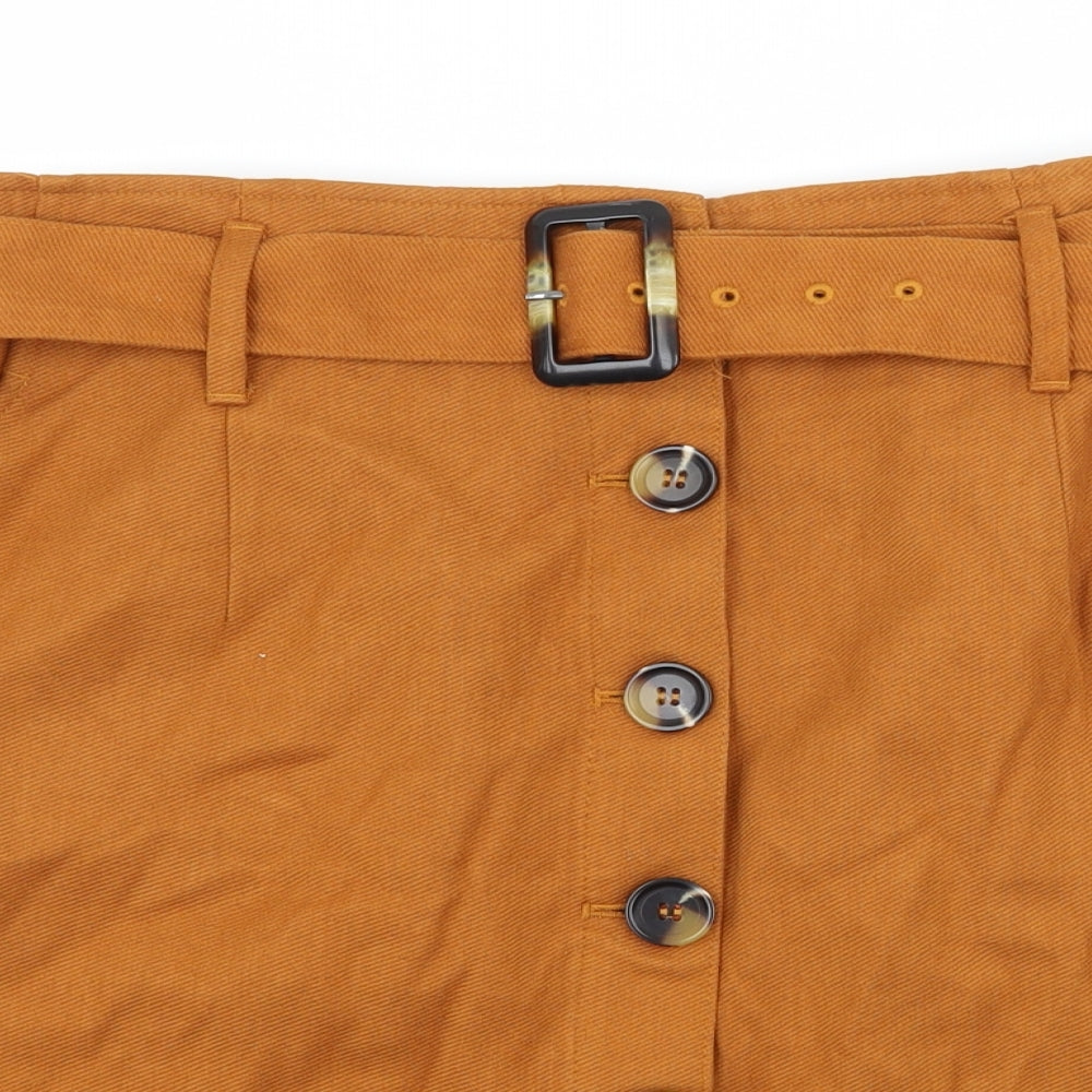Marks and Spencer Womens Orange   A-Line Skirt Size 12