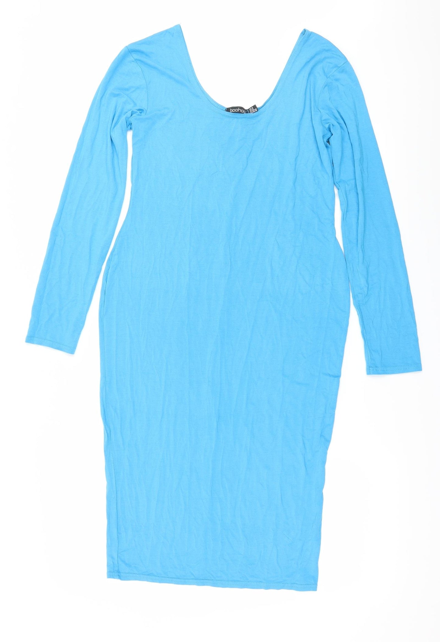 Boohoo Womens Blue  Jersey Bodycon  Size 14