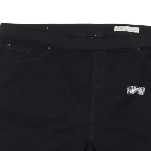 365 Denim Womens Black  Denim Bermuda Shorts Size 20