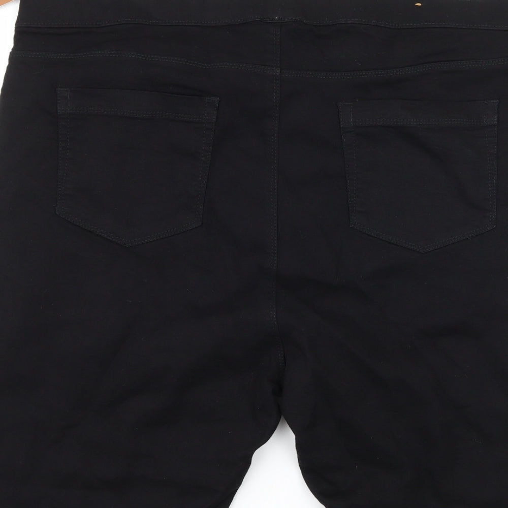 365 Denim Womens Black  Denim Bermuda Shorts Size 20