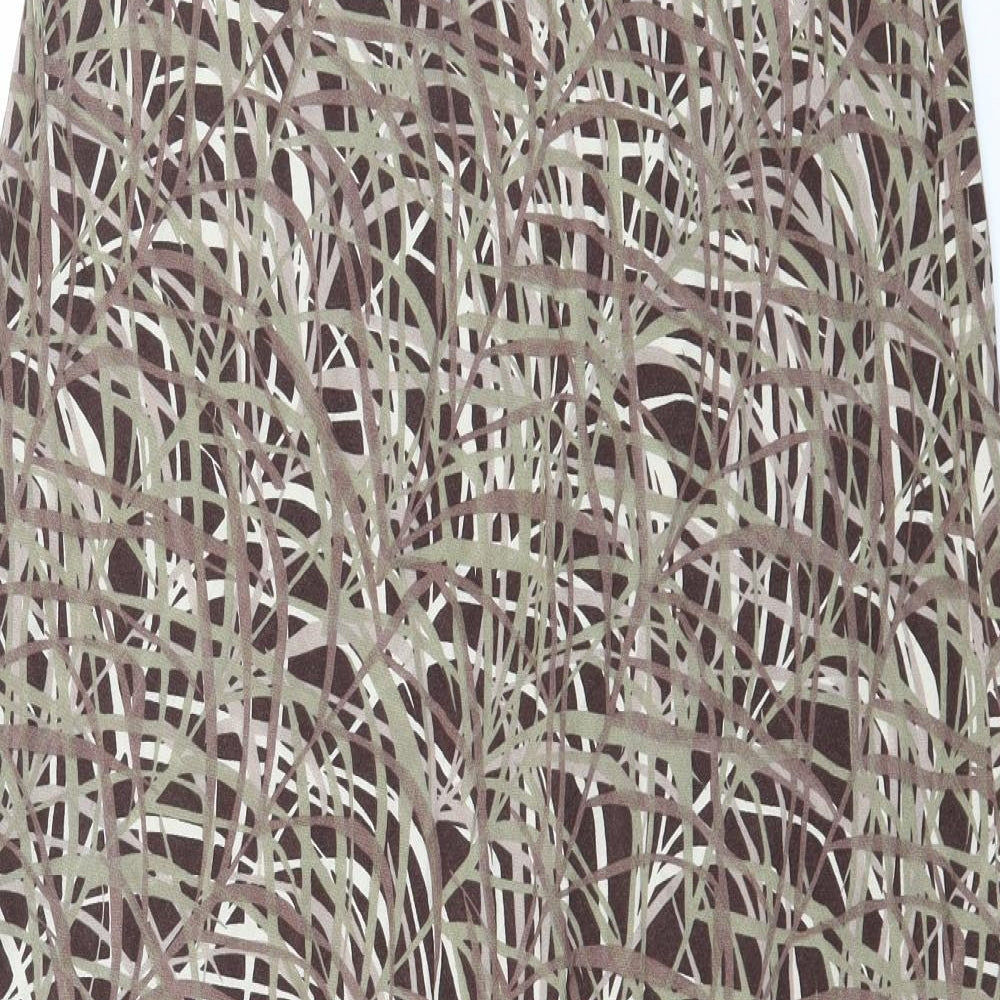 Marks and Spencer Womens Brown Geometric  Maxi Skirt Size 14