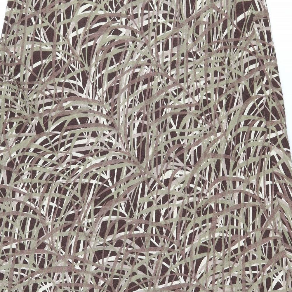 Marks and Spencer Womens Brown Geometric  Maxi Skirt Size 14