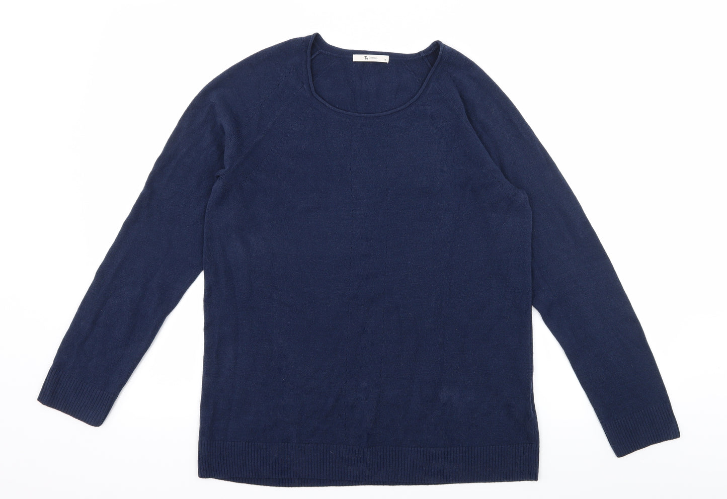 TU Womens Blue  Knit Pullover Jumper Size 14
