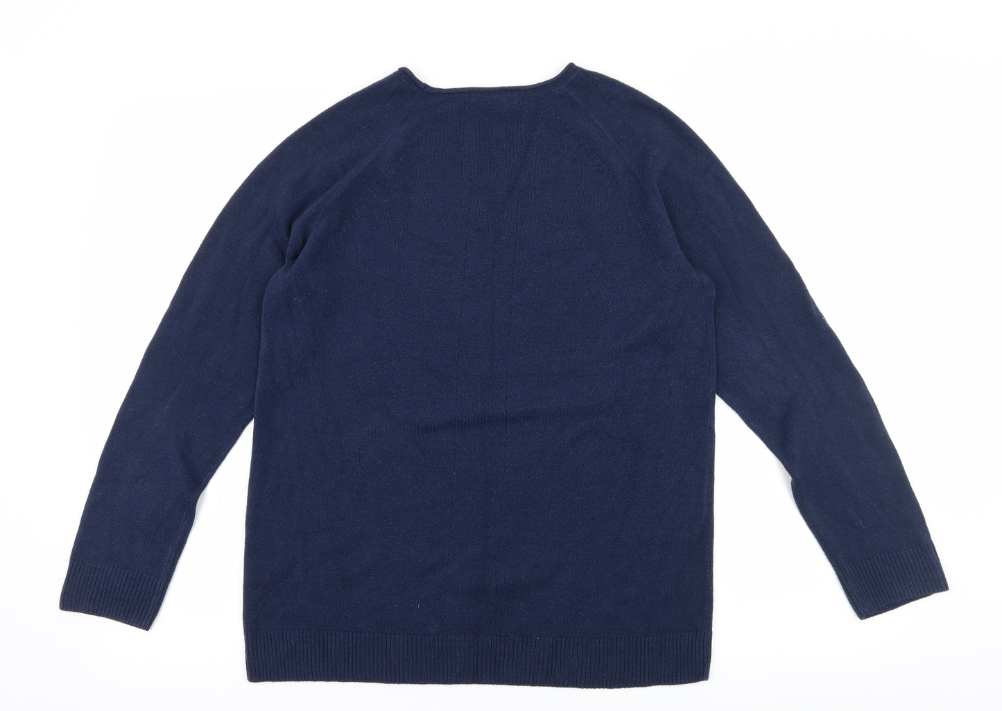 TU Womens Blue  Knit Pullover Jumper Size 14