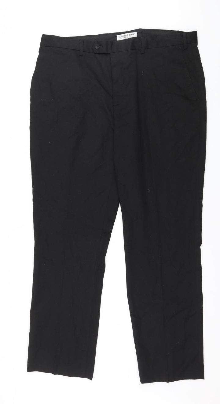 Cedar Wood State Mens Black Trousers Size 38 in L20 in