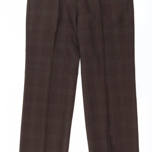 Preworn Womens Brown Check  Trousers  Size 32 in L29 in