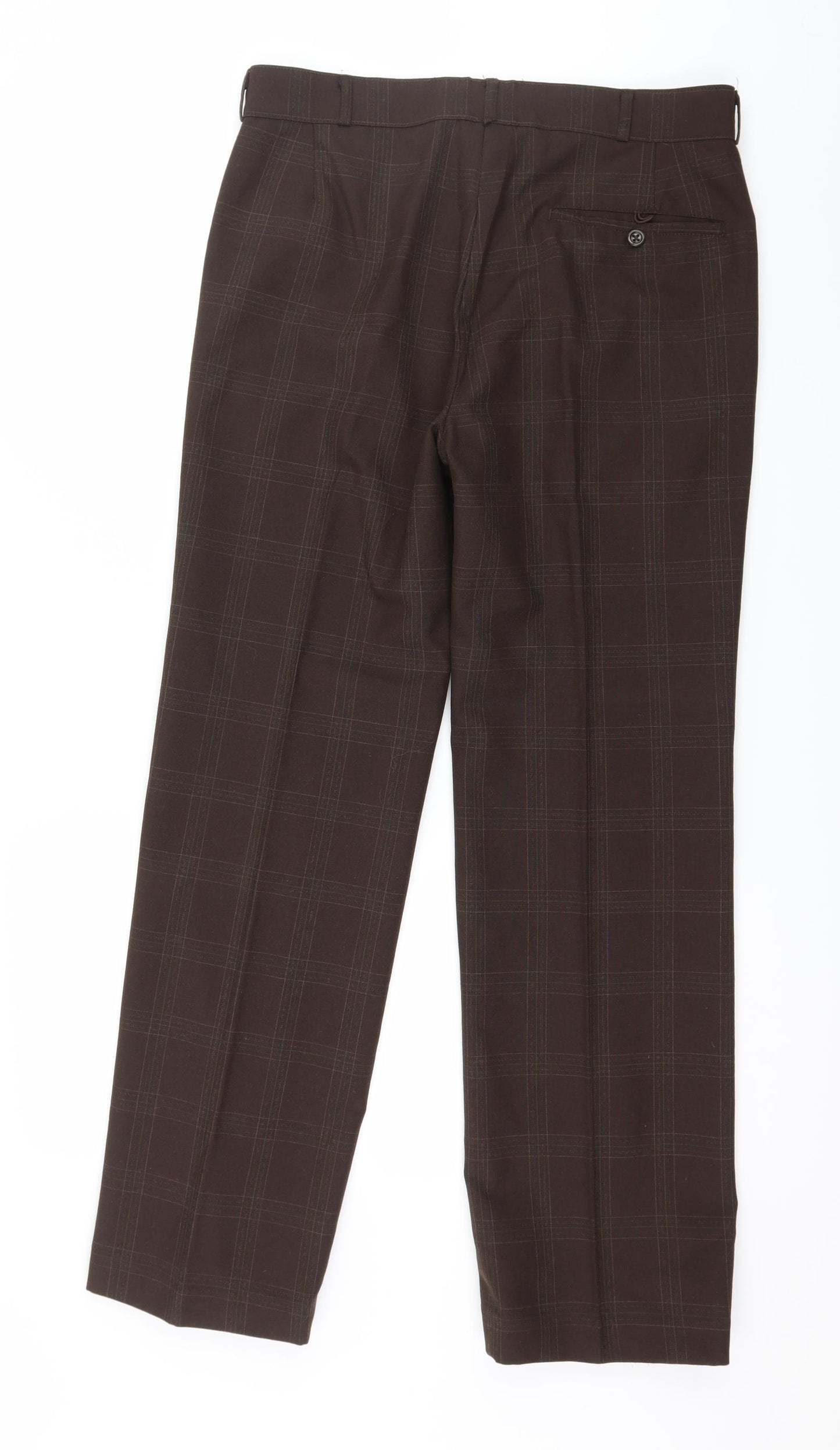 Preworn Womens Brown Check  Trousers  Size 32 in L29 in