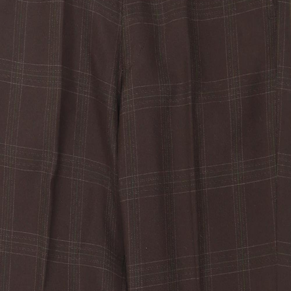 Preworn Womens Brown Check  Trousers  Size 32 in L29 in