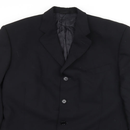 Jaeger Mens Black   Jacket Suit Jacket Size XL