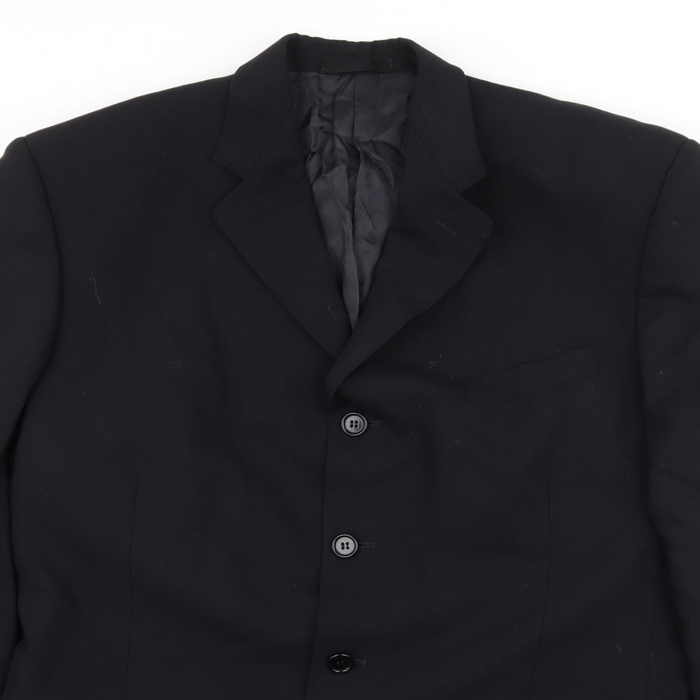 Jaeger Mens Black   Jacket Suit Jacket Size XL
