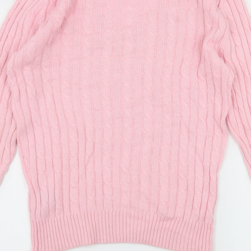 Crew Clothing Womens Pink  Knit Pullover Jumper Size 10