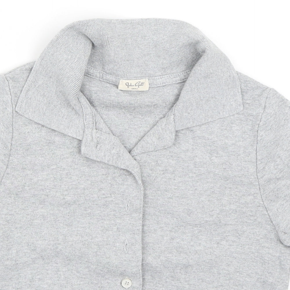 John Galt Girls Grey   Cardigan Jumper Size S
