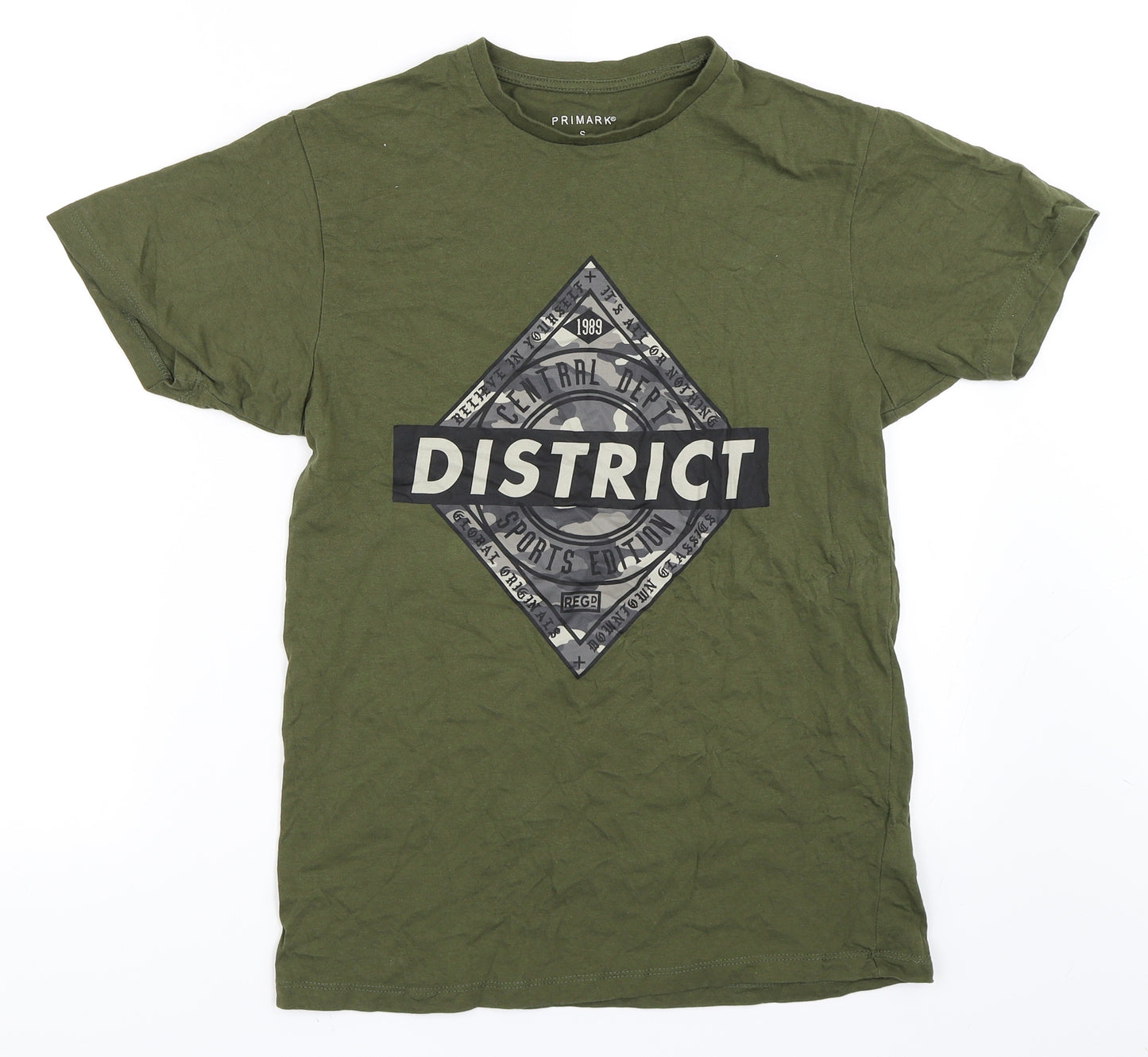 Primark Mens Green    T-Shirt Size S