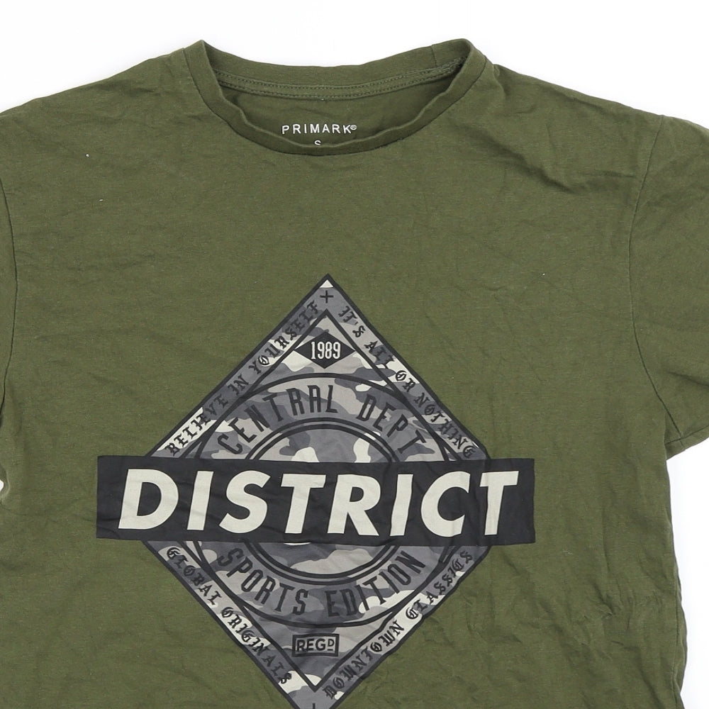Primark Mens Green    T-Shirt Size S