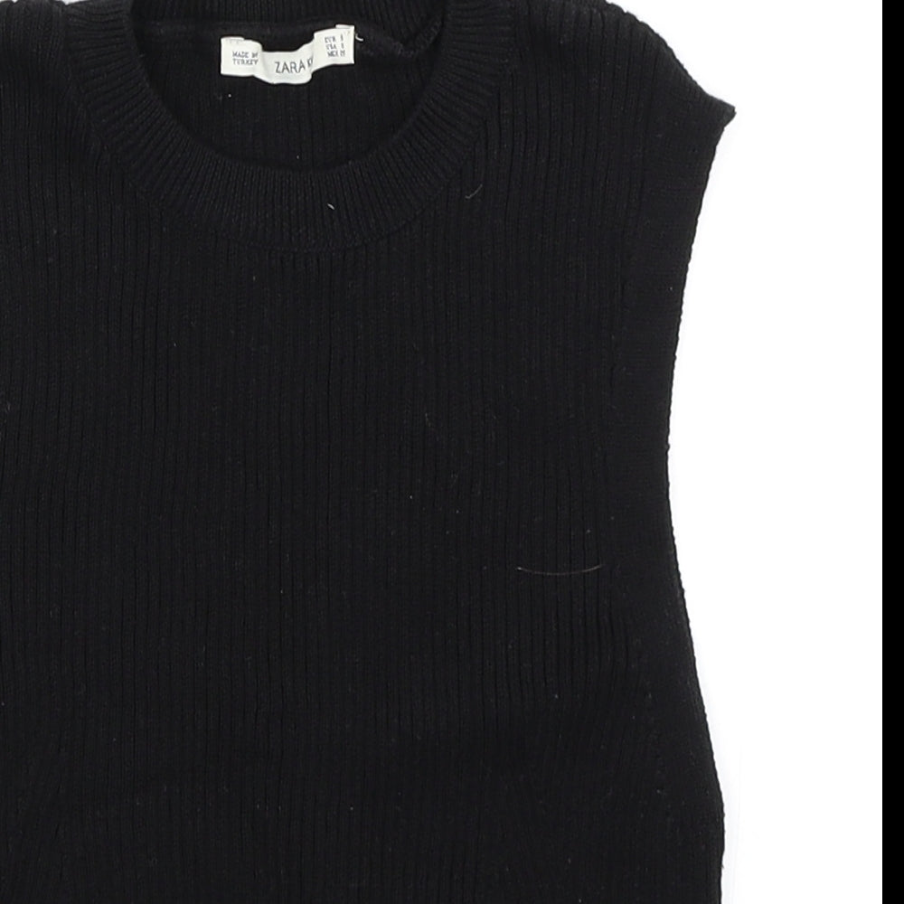 Zara Womens Black   Vest Jumper Size S