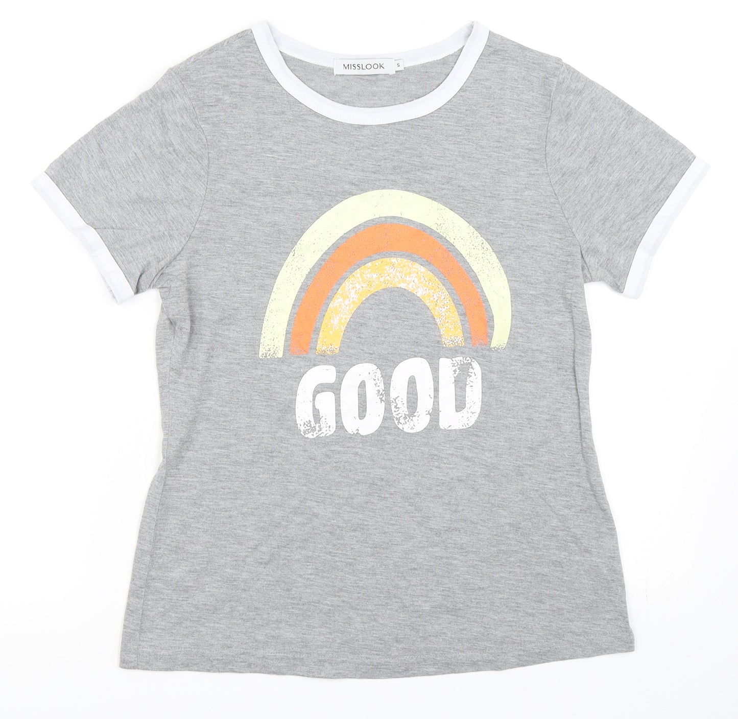 MissLook Womens Grey   Basic T-Shirt Size S