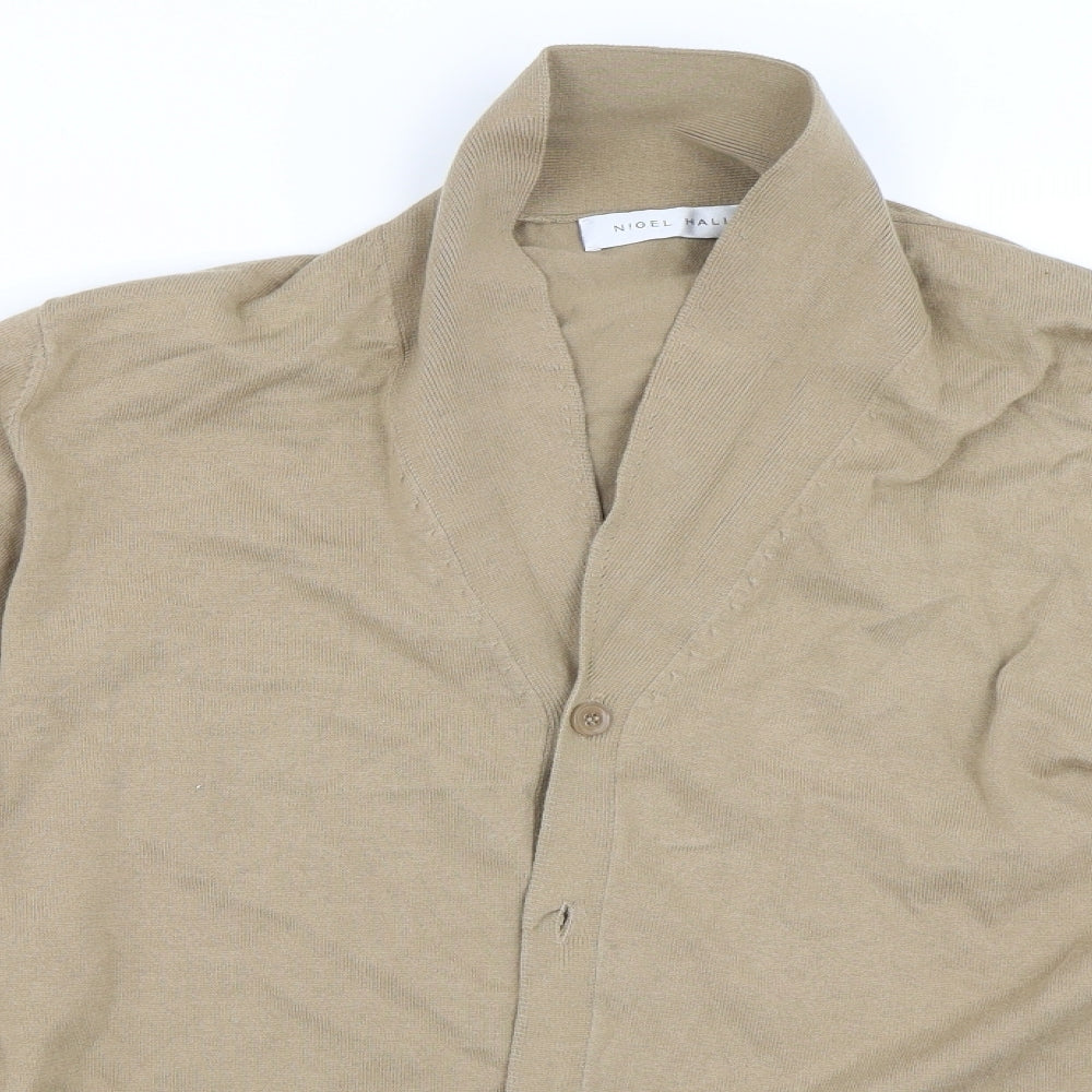 Nigel Hall Womens Beige   Cardigan Jumper Size L