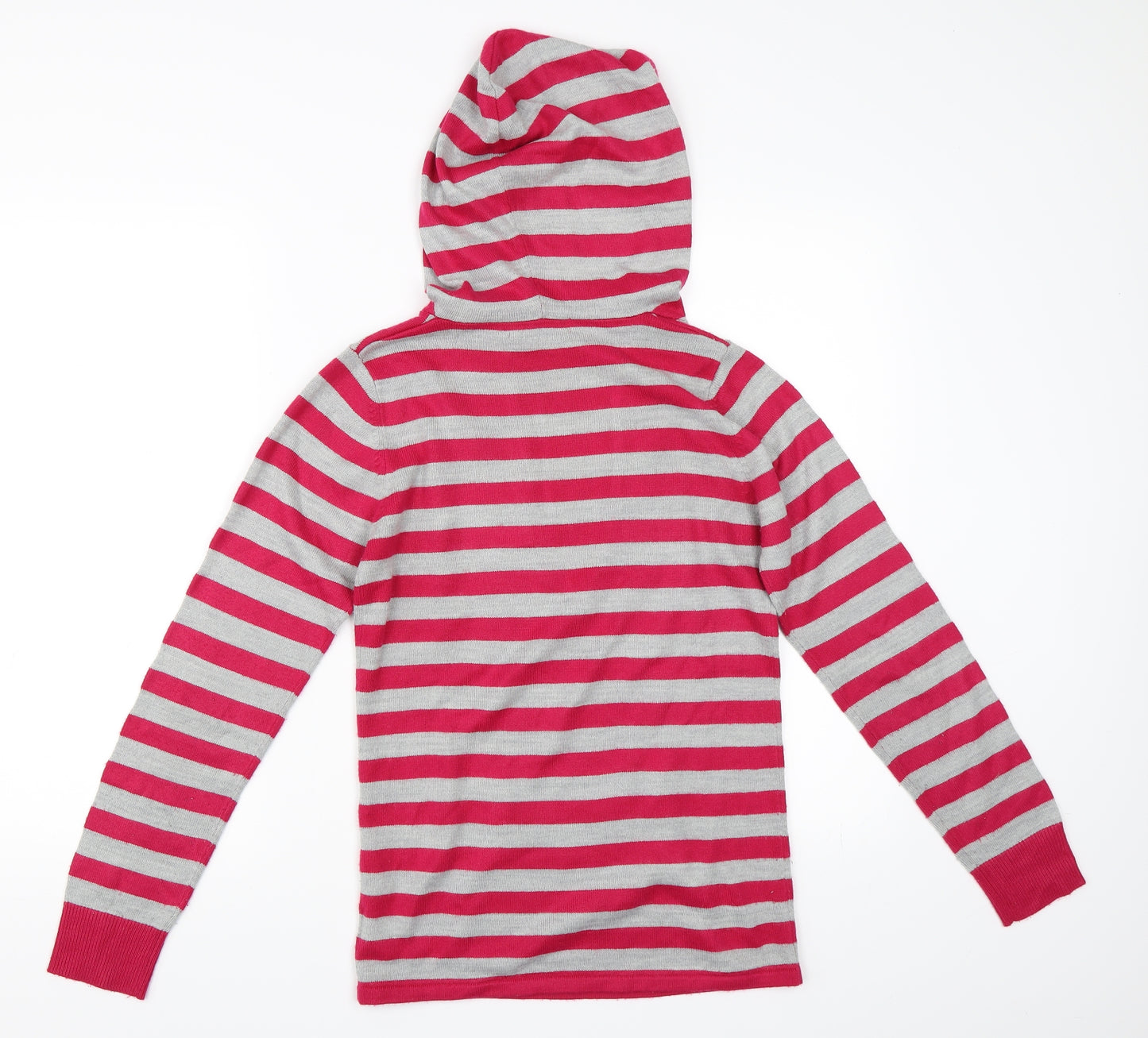 Miss Evie Girls Pink Striped  Pullover Jumper Size 12-13 Years