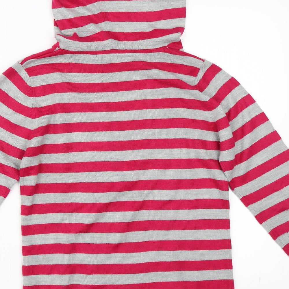 Miss Evie Girls Pink Striped  Pullover Jumper Size 12-13 Years