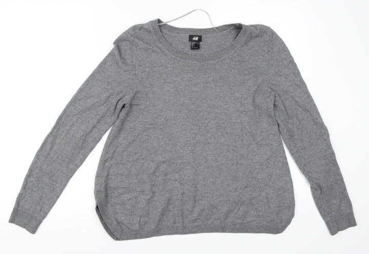 H&M Womens Grey   Pullover Jumper Size S