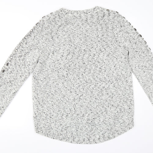 Marks and Spencer Womens White   Pullover Jumper Size 16