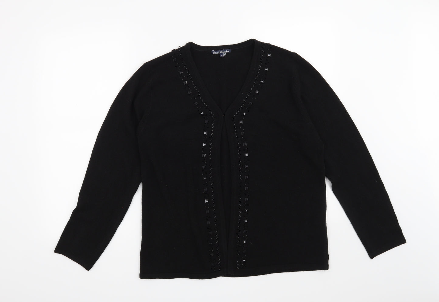 Sarah Hamilton Womens Black   Cardigan Jumper Size L