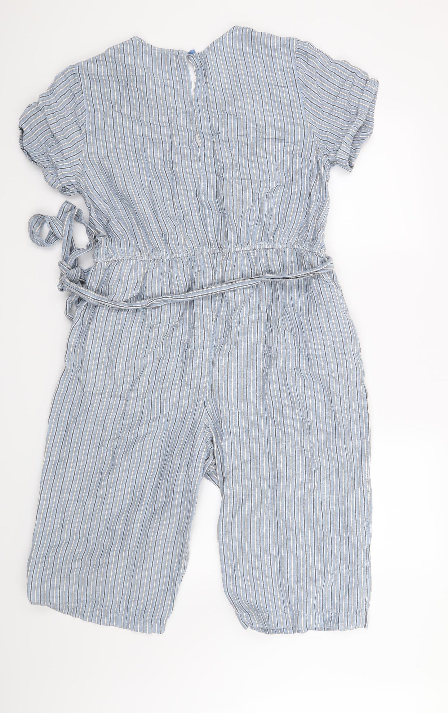 NEXT Womens Blue Striped  Jumpsuit One-Piece Size 18