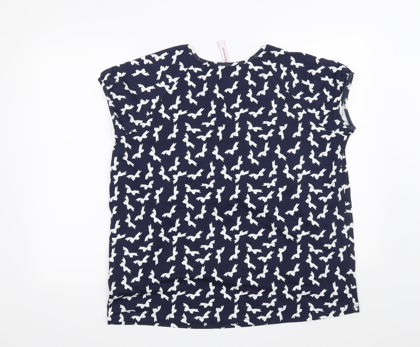 Marisota Womens Blue   Basic T-Shirt Size 16  - Bows