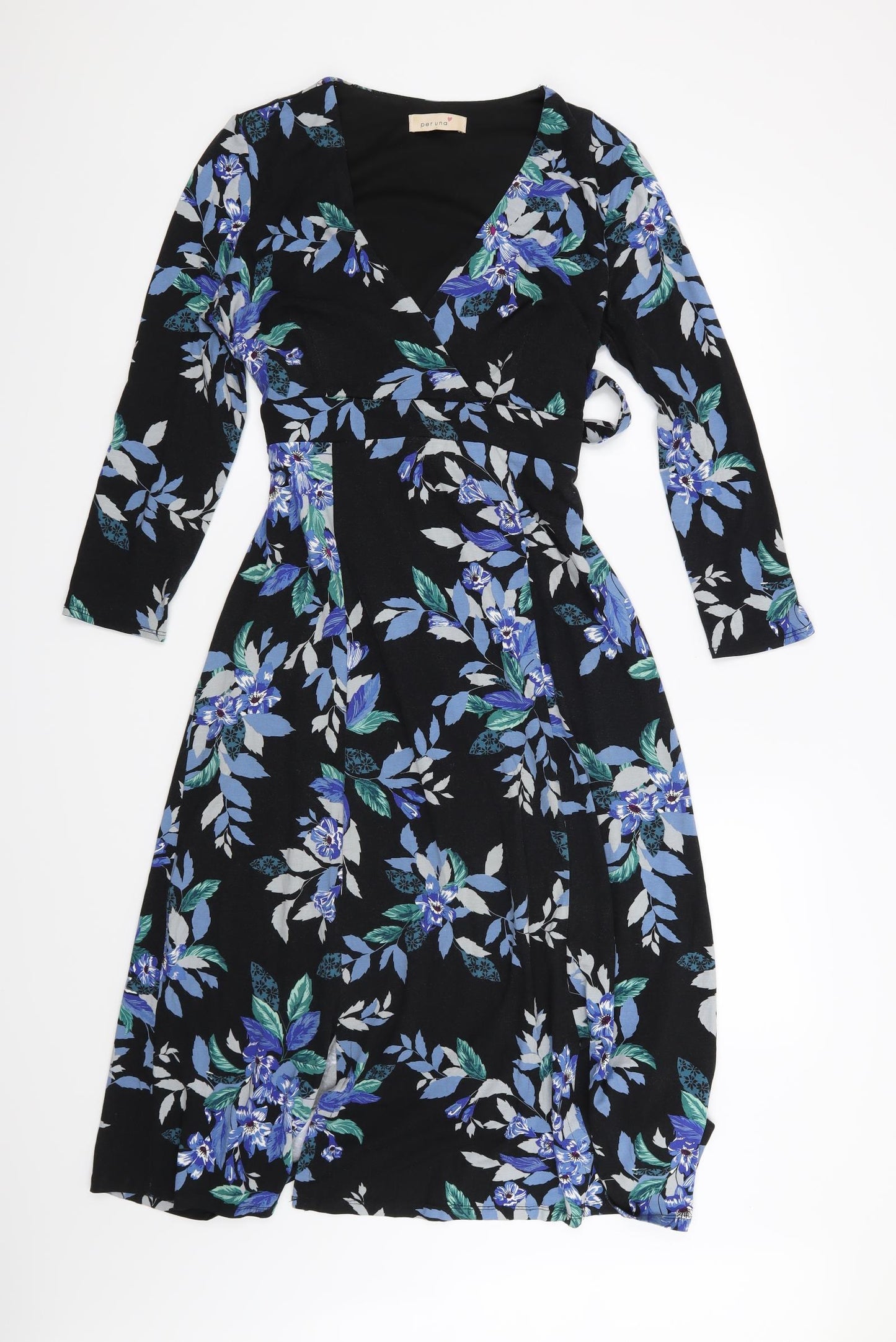 Per Una Womens Black Floral  Fit & Flare  Size 12