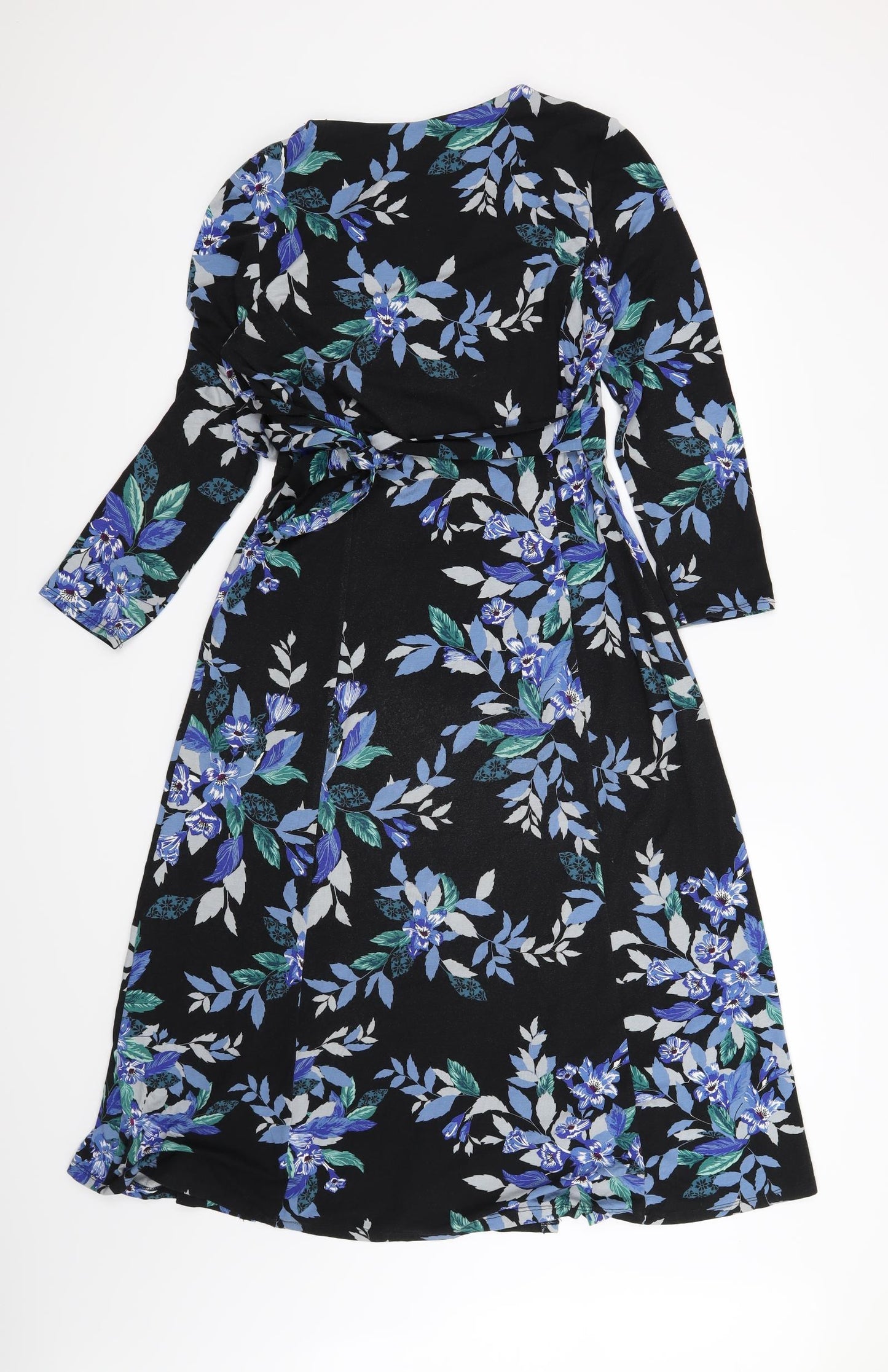 Per Una Womens Black Floral  Fit & Flare  Size 12