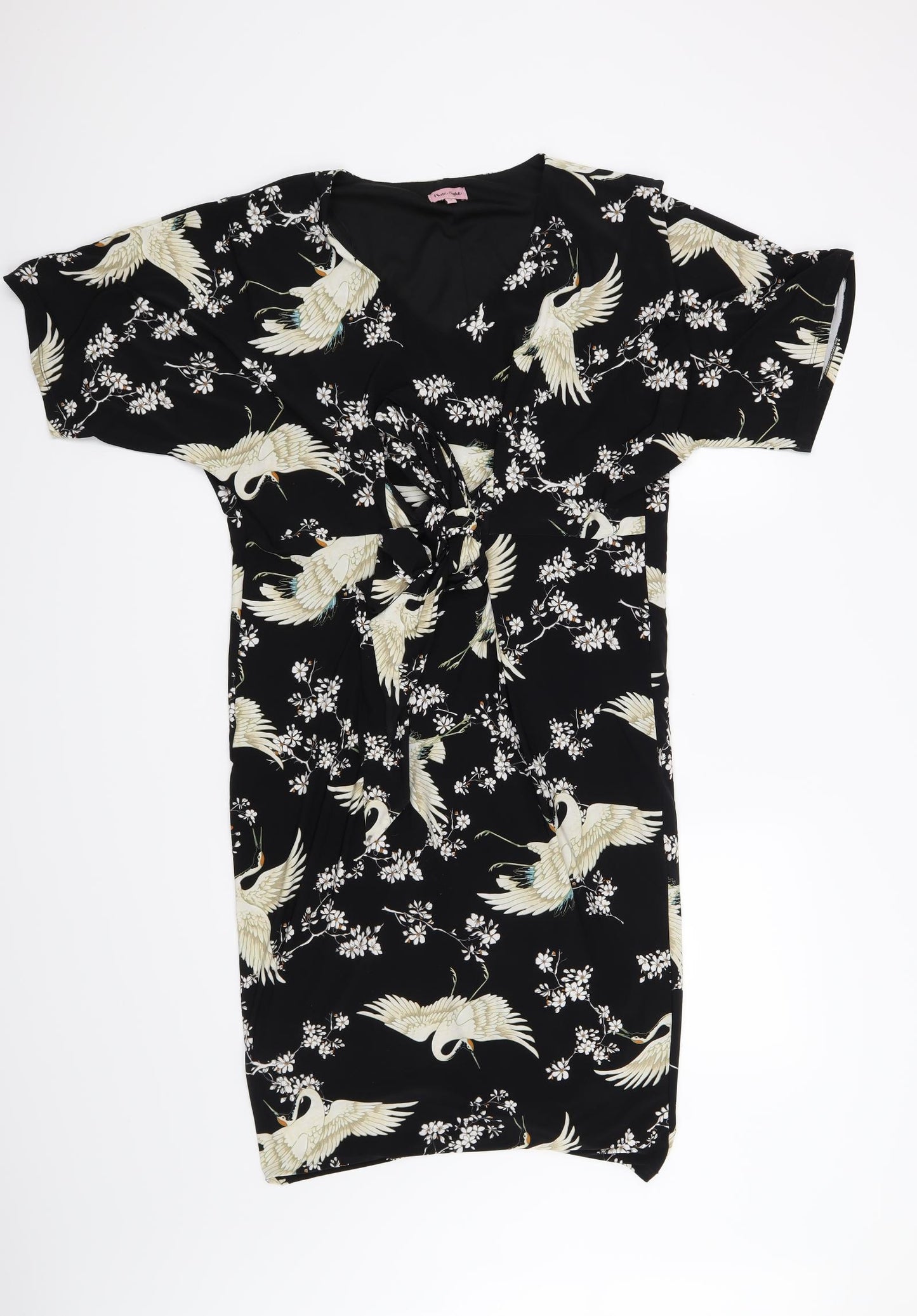 Phase Eight Womens Black Floral  Shift  Size 14  - Birds