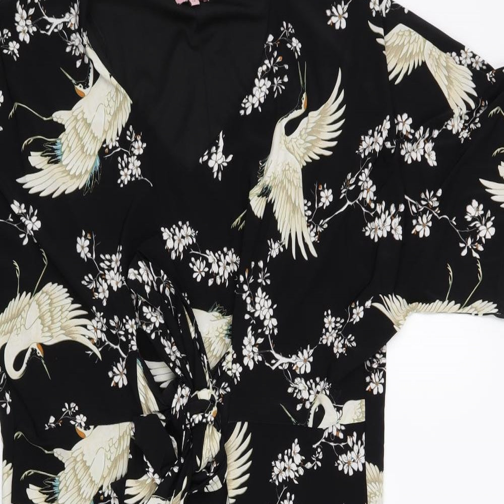 Phase Eight Womens Black Floral  Shift  Size 14  - Birds