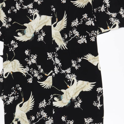 Phase Eight Womens Black Floral  Shift  Size 14  - Birds